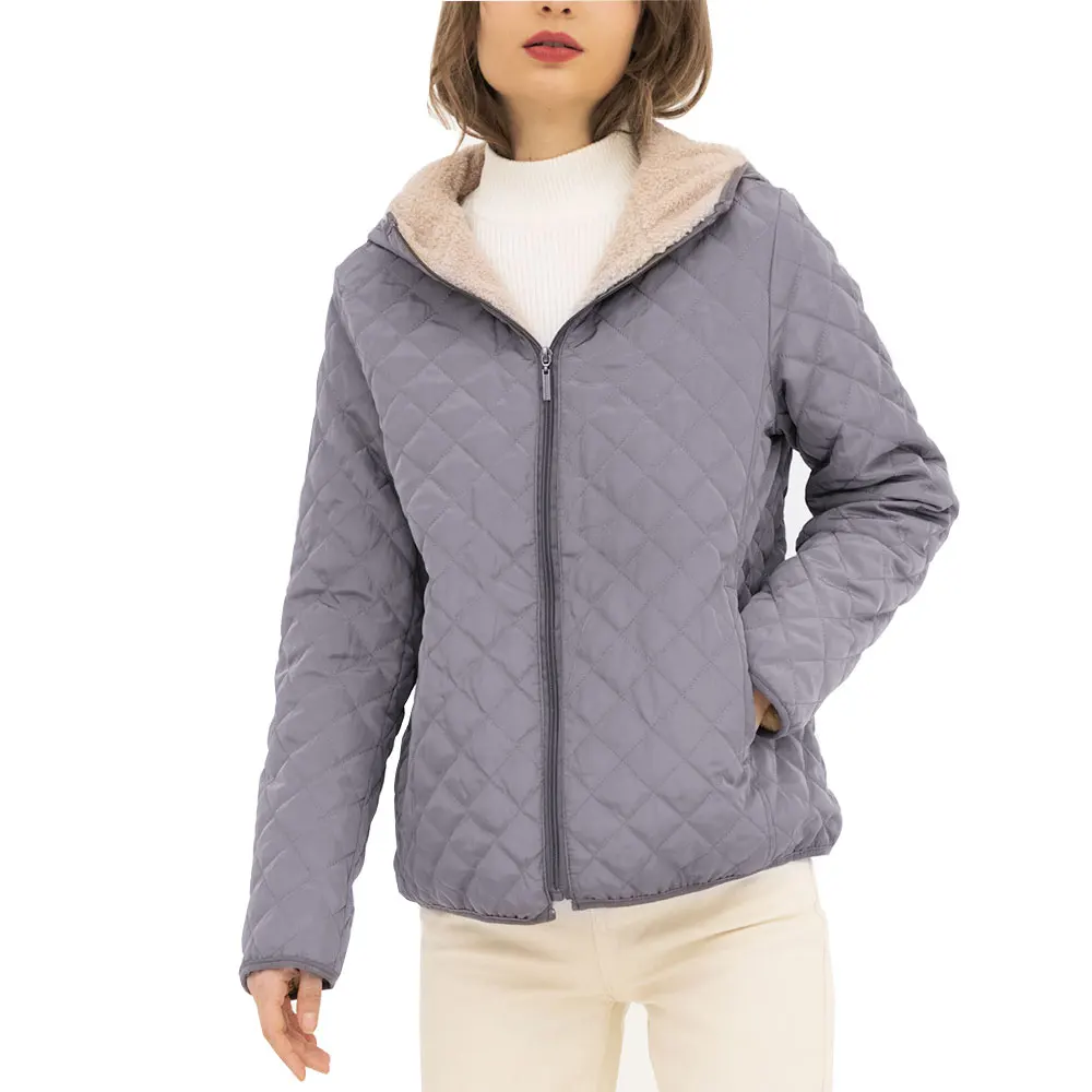 dark gray 1 Повседневная женская зимняя куртка с меховым капюшоном, джемпер, парка, верхняя одежда, теплое Женское пальто, флисовая осенняя одежда, тонкие плотные пальто - Цвет: dark gray 1