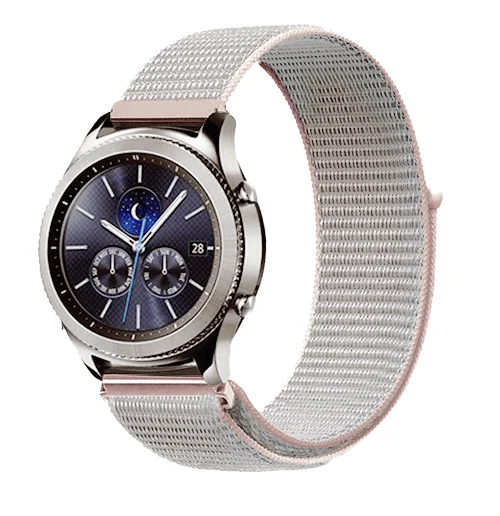 rose pink 27 Gear s3 Frontier для samsung galaxy watch 46 мм 42 мм active 2 нейлон 44 мм 40 мм ремешок для часов huawei gt ремешок amazfit bip 20 22 - Цвет ремешка: rose pink 27