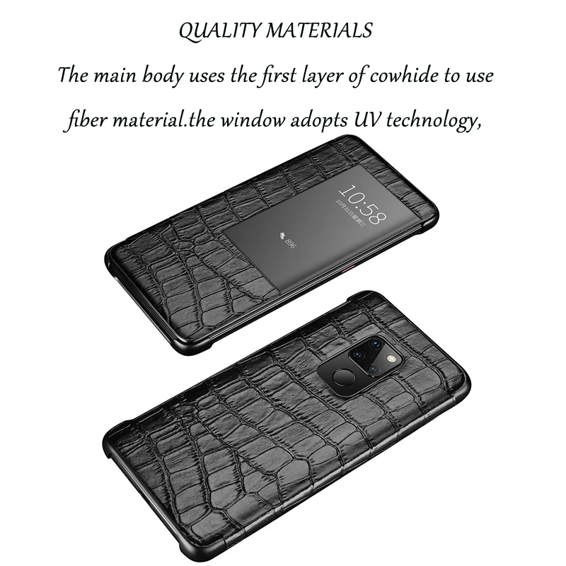 Coque mate 20 mate 20Pro чехол Smart View Window пары Простой модный кожаный флип чехол для huawei mate 20 Pro RS чехол бизнес