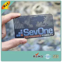 Лазерная гравировка из нержавеющей стали черная металлическая визитная карточка