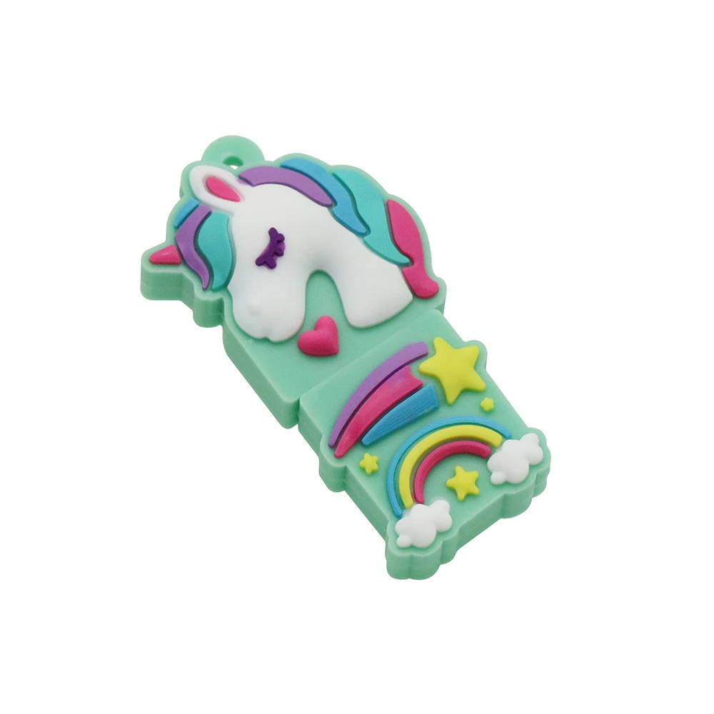 Cartoon Unicorn Pen Drive 64GB 32GB Usb Flash Drive Cute rainbow Horse Pendrive 256GB Real Capacity 4GB 8GB 16GB Memory Stick