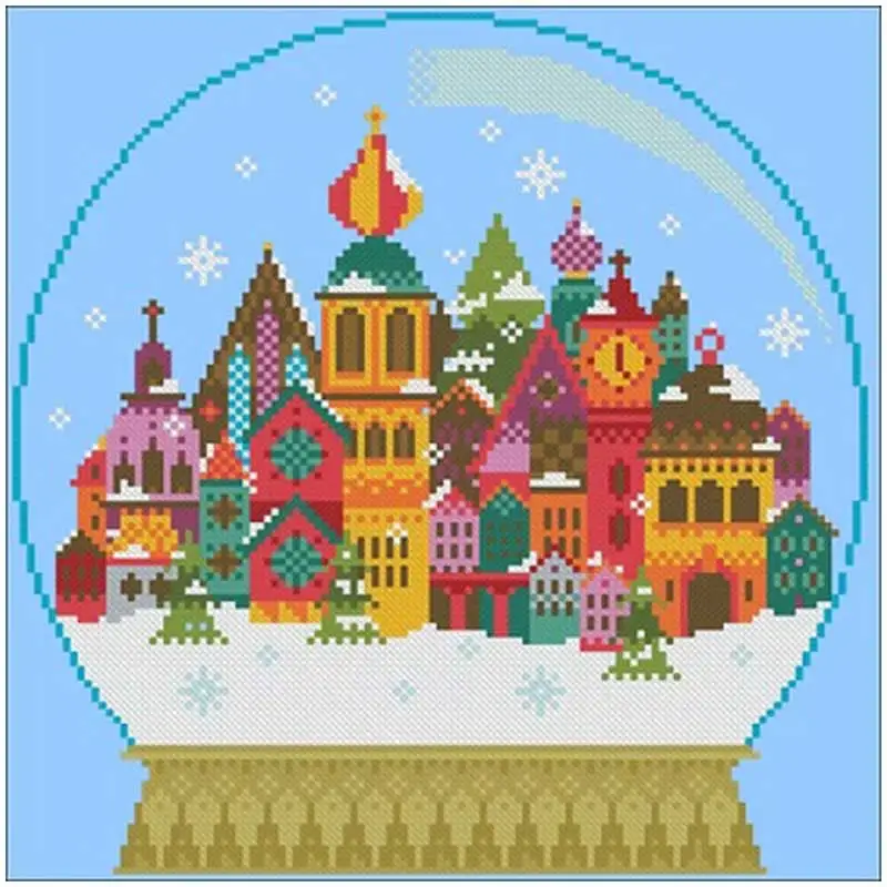 

Beautiful castle patterns Counted Cross Stitch 11CT 14CT DIY Chinese Cross Stitch Kits Embroidery Needlework Sets home decor