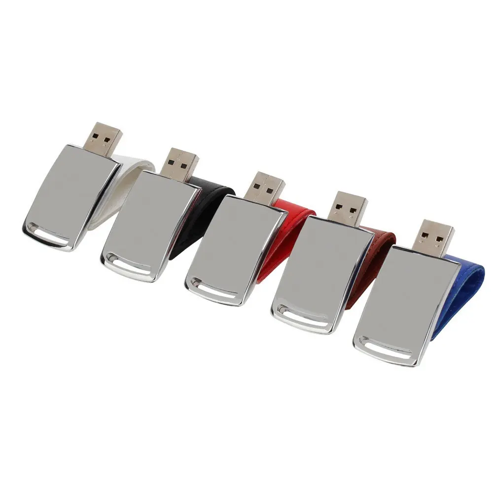 Кожаный металлический брелок usb флэш-накопитель 4 ГБ 8 ГБ флеш-накопитель 16 Гб Флешка 32 Гб 64 ГБ usb 2,0 креативный usb карта памяти свадебный