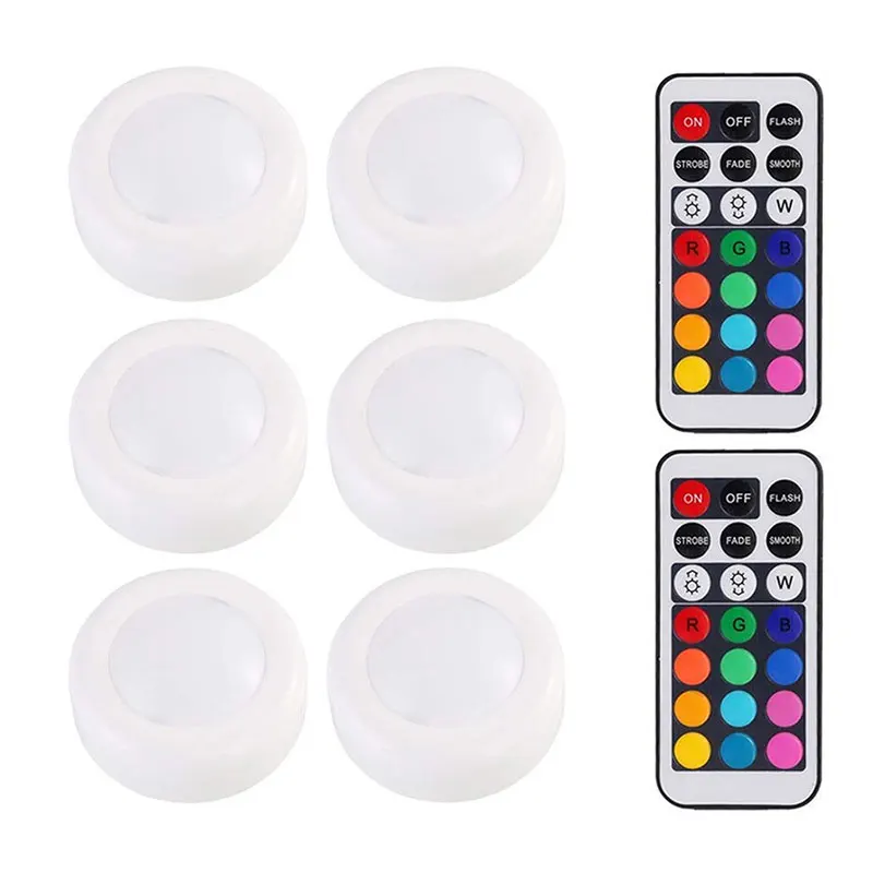 2 controller 6 lamps RGB 12 цветов Светодиодная подсветка под шкаф с регулируемой яркостью сенсорный датчик светодиодный настенный светильник пульт дистанционного управления для кухни Лестницы прихожей светильник ing - Цвет: 2 controller 6 lamps