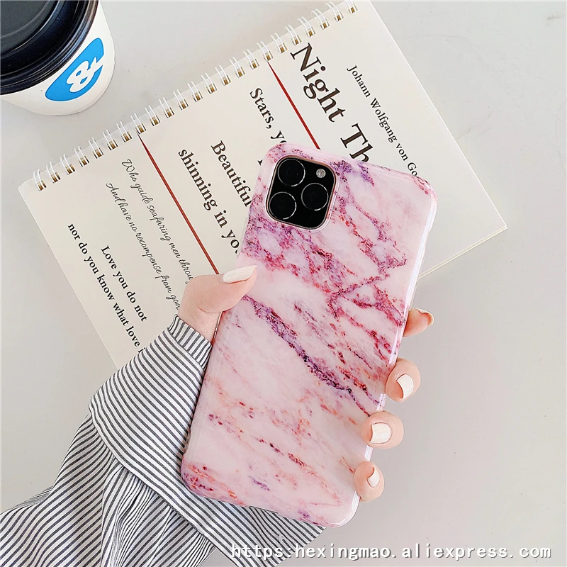 Модный Цветной мраморный чехол для телефона для iphone 11promax XR XAMAX чехол для iphone 6 7 8 Plus геометрический комбинированный чехол s с кольцом