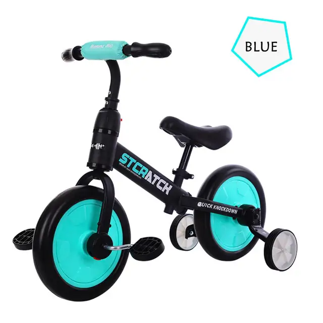 Doki Toy Kids Balance Bike Ultralight Kids Riding Bicycle for 1- 5 Years Baby Walker Scooter Auxiliary wheel No-Pedal Learn 3