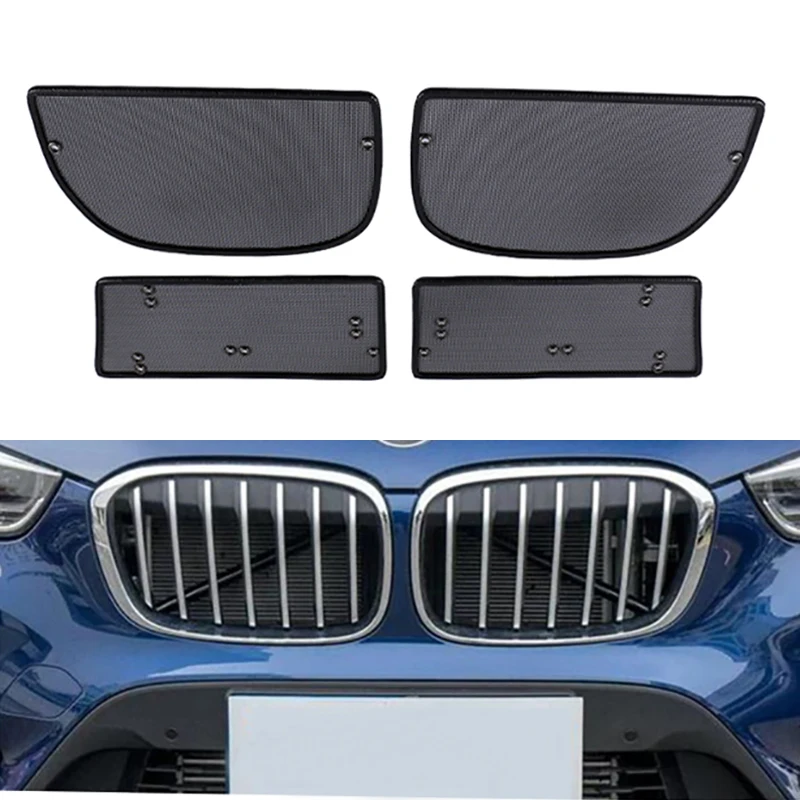 

ABS+Stainless steel For BMW X1 F48 2016-2020 Accessories Car Insect Screening Mesh Front Grille Insert Net Trim Car Styling