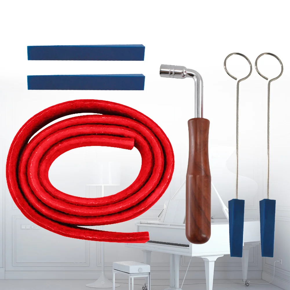 

6pcs DIY Temperament Strip Set Practical Wrench Instruments Repair Durable Tuning Tool Kit Professional Piano Tuner Rubber Mutes