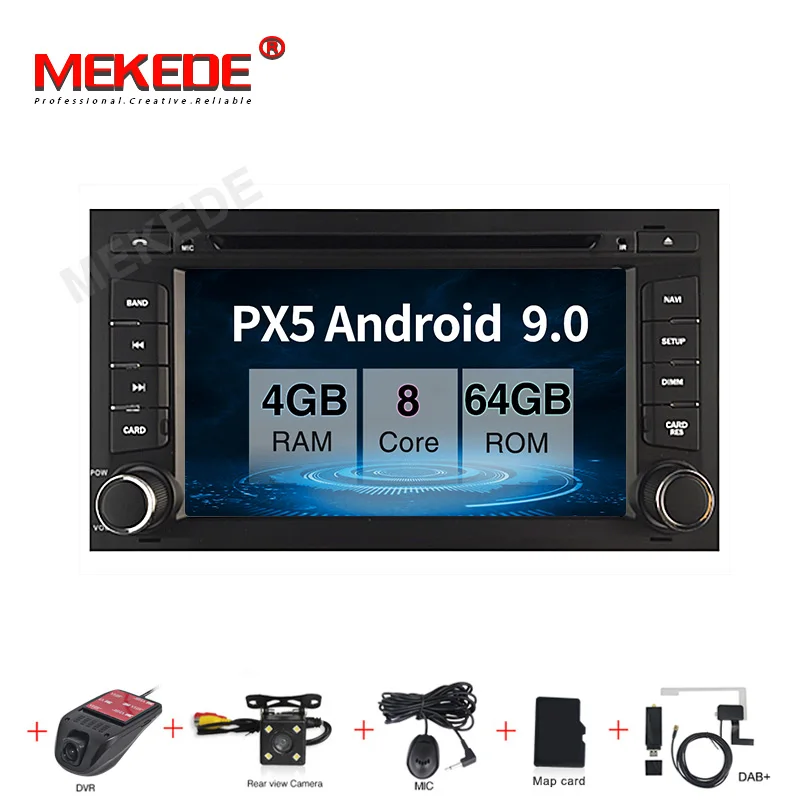 64G camera DVR DAB MEKEDE Android 9,0 4+ 64G автомобильный DVD плеер gps навигация для seat leon gps Навигация стерео Авто головное устройство - Цвет: 64G camera DVR DAB