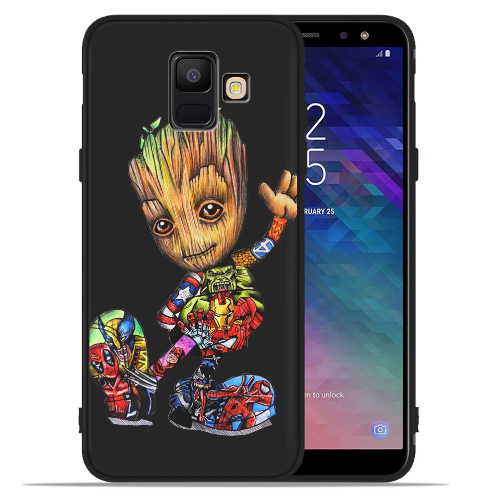 Милые Прошитые Groot чехол для телефона для samsung Galaxy A6 A8 A7 A6 A5 A8 плюс A3 A5 A7 защитный чехол Etui