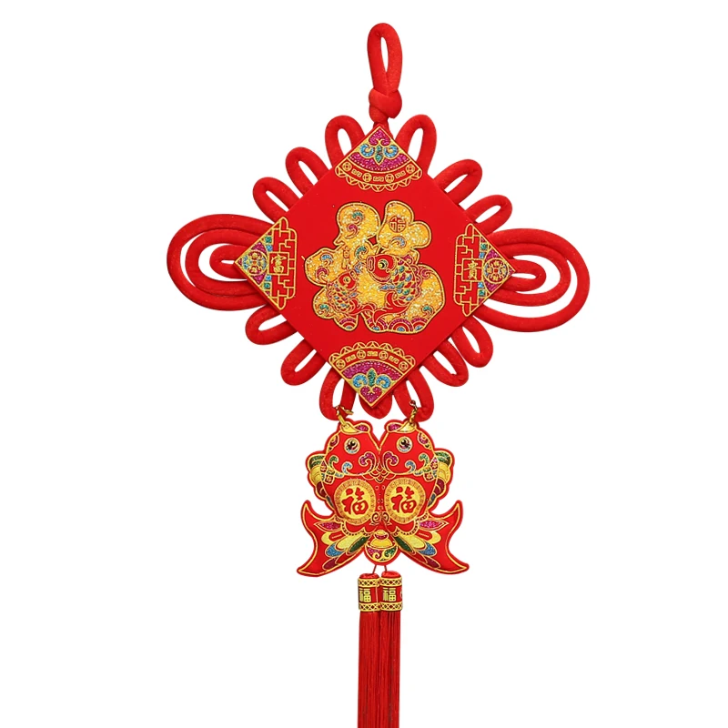 

2020 NEW !!! New Year Party Knot Decoration Pendant Living Room Fu Decoration Chinese New Year Concentric Knot Decoration