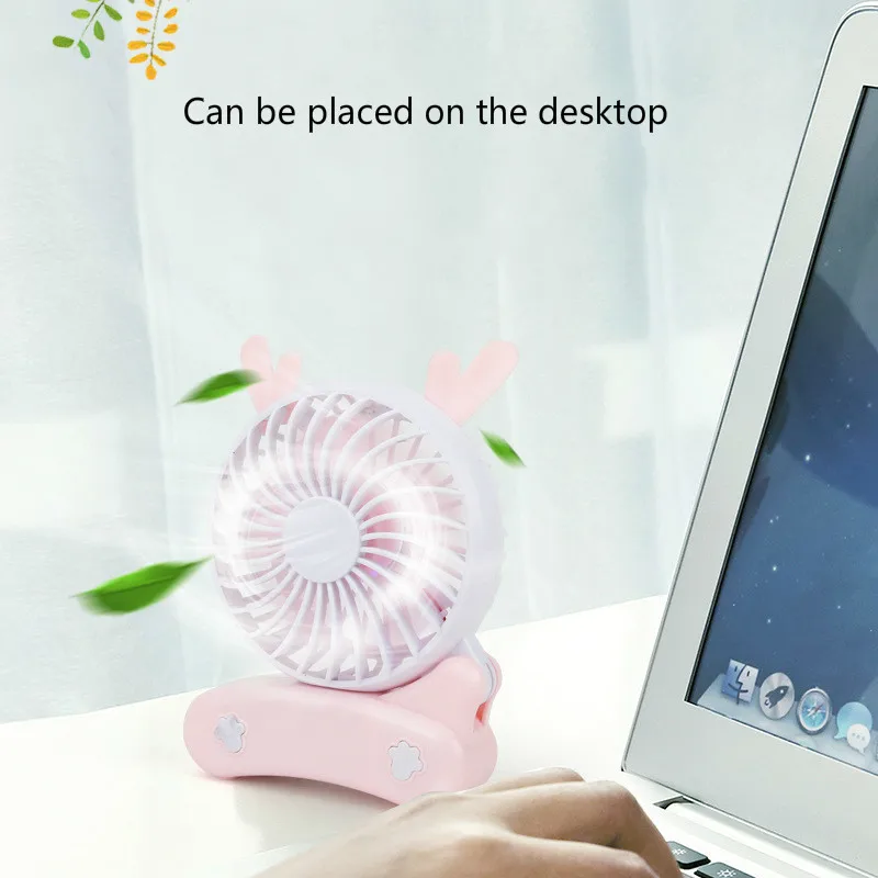 Mini Hold Fans Cartoon Fans Children Hold Portable Usb Charge Fans Mini Small Desk Fans Charge Suitable For Student Dormitory
