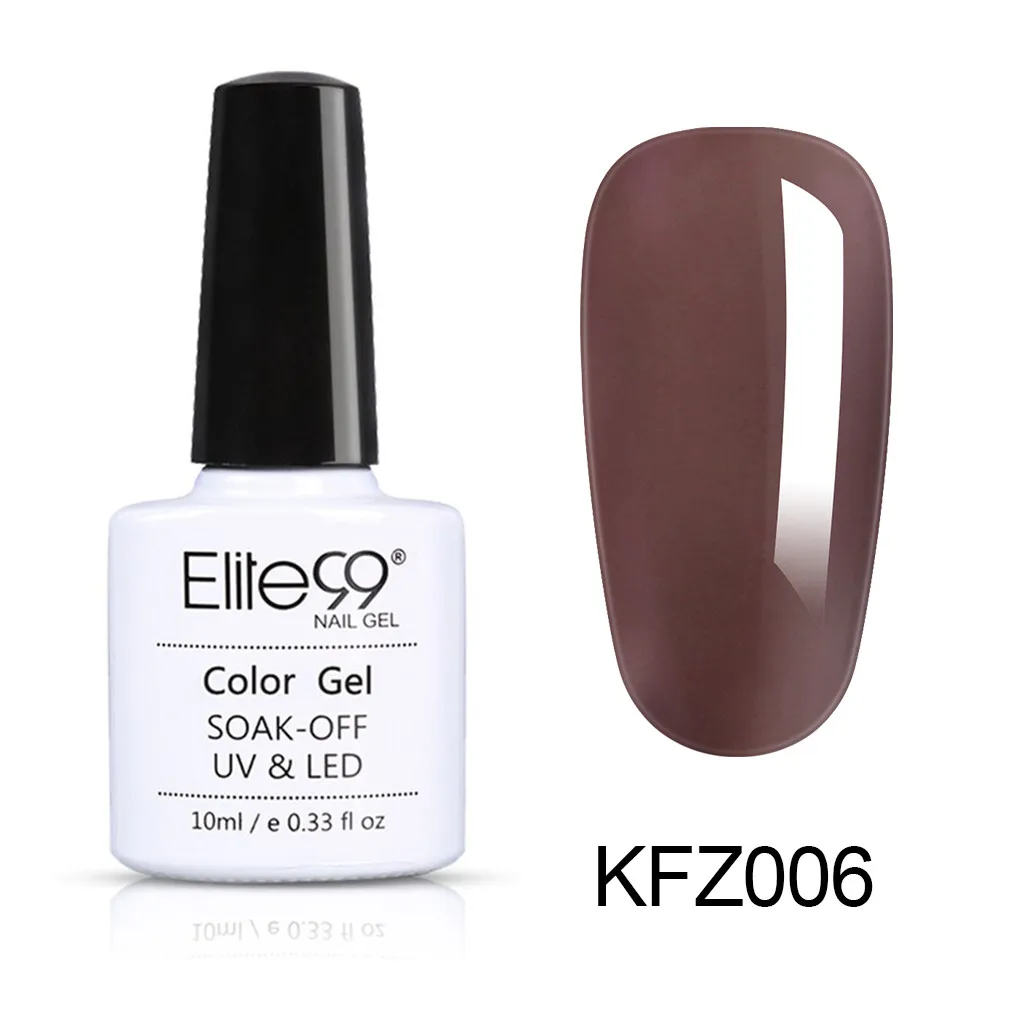 Elite99 10 мл Платиновый Цветной Гель-лак замочить от Bling гель для ногтей с блестками лак долговечный Светодиодный УФ-гель для дизайна ногтей гель лак - Цвет: KFZ006