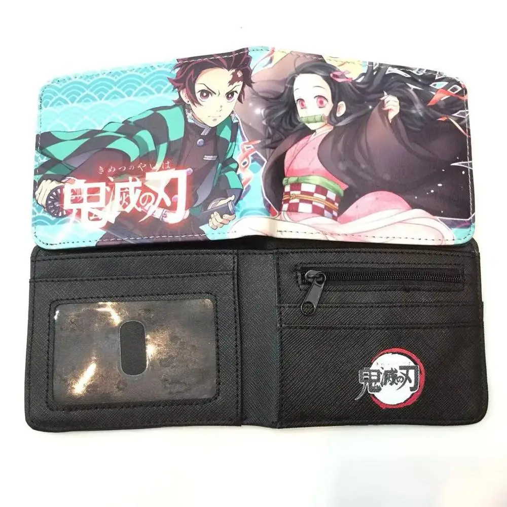 27 Аниме Bifold кошелек Demon Slayer: Kimetsu no Yaiba портмоне на молнии фото держатель для карт посылка Studend кошельки с персонажами мультфильмов - Цвет: 27