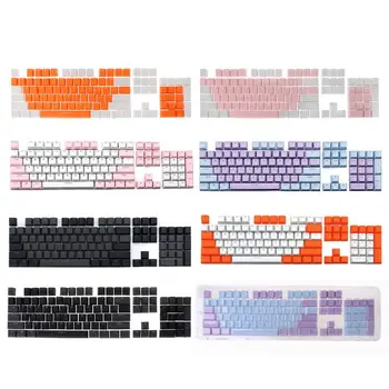 

1SET 7Colors Optional Translucent Double Shot PBT 104 KeyCaps Backlit For Cherry MX Keyboard Switch For Wired Keyboard