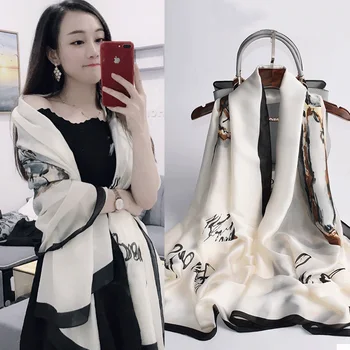 

Light Silk Scarf Women 2020 Wild Long Shawl Women Western Fashion Winter Scarf Good Looking Pretty Mom Girlfriend Scarf Gift