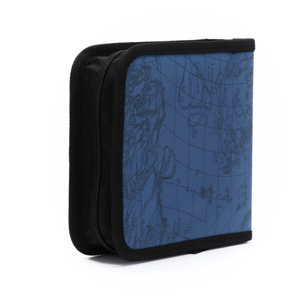 1PC Travel 40 Disc CD Holder DVD Case Storage Wallet VCD Organizer Faux Leather Bag