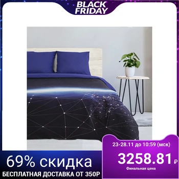 

Bed linen Euro Ethel "Infinity" 200 × 215 cm, 217 × 240 cm, 70 × 70 cm-2 pieces, poplin, 100% cotton