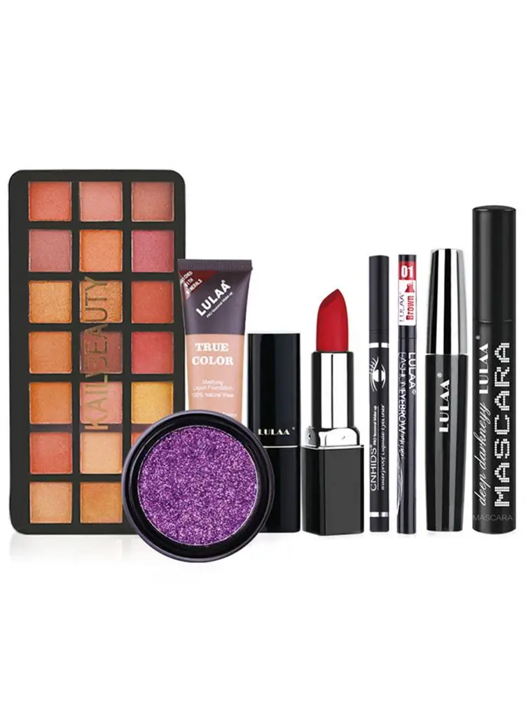 10PCS Makeup Set Complete Easy To Carry High Quality Safe Makeup Suit For Makeup