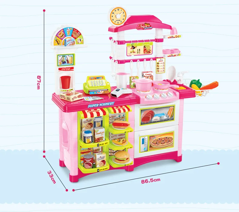 Beibigu GIRL'S And BOY'S Play House Kitchen Toy Set Model Supermarket Cash Register Counter