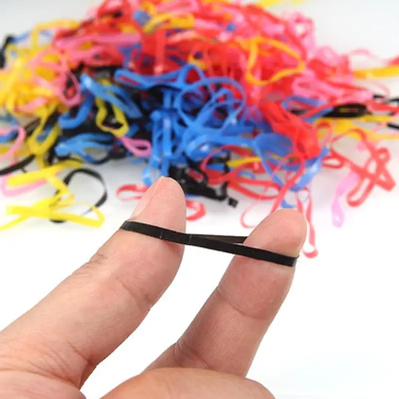 Простые одноразовые резинки для волос Детские из ТПУ цветные конского хвоста