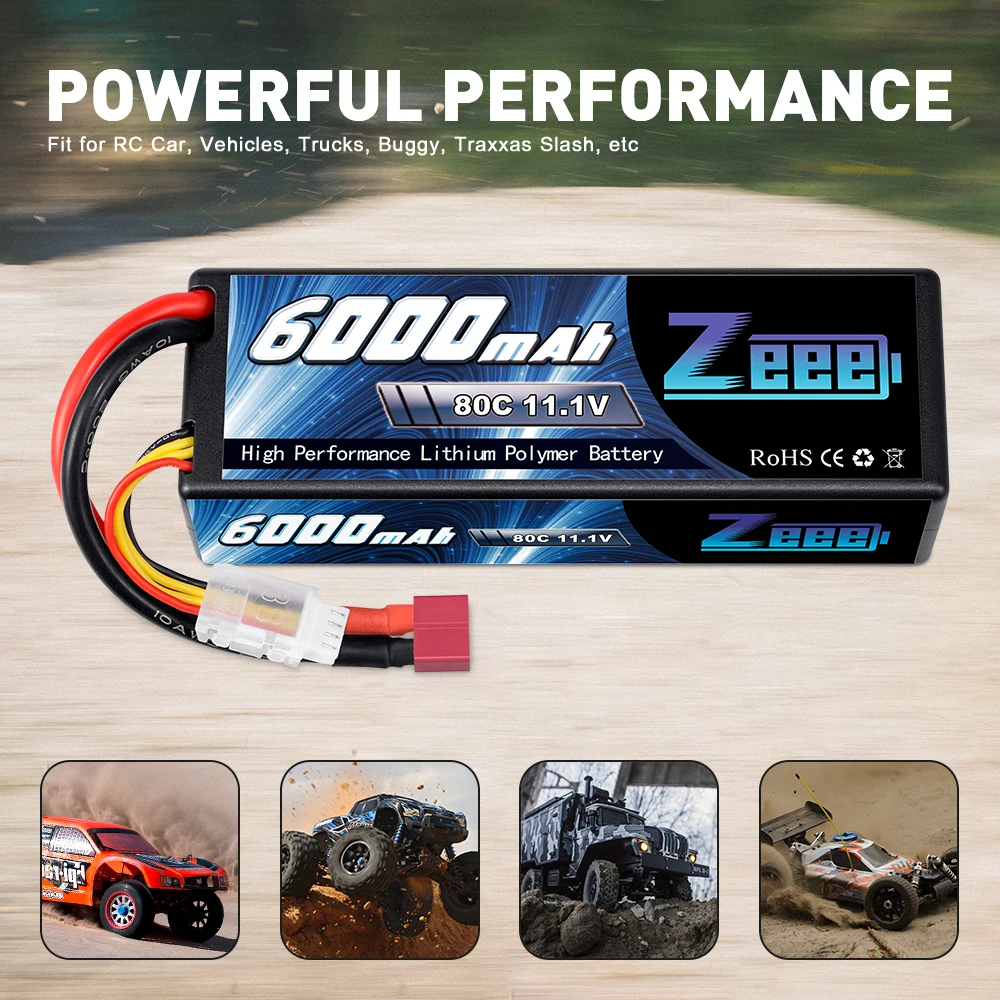 Zeee 11,1 V 6000mAh 3S 80C Lipo аккумулятор с штекером Deans RC зарядное устройство для RC автомобиля грузовика Truggy FPV самолета RC вертолета