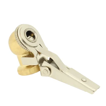 

1/4inch Repair Tools Brass Airline Inflator Handheld Air Chuck Tire Connector Clip On Easy Car Truck Durable
