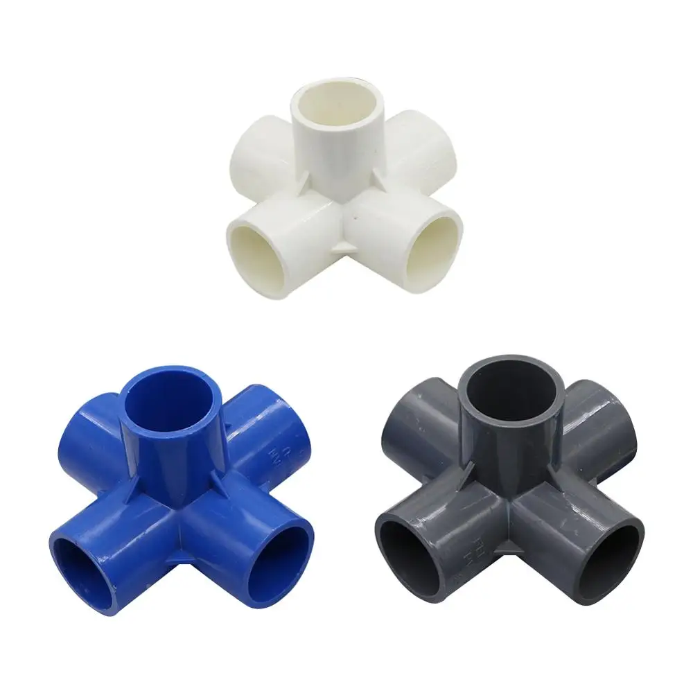 3-way 4-way 5-way three-dimensional PVC connector Water Supply Pipe Fittings Equal Connectors Plastic Joint Inside diameter 20mm pipe fitting water pipe fitting hose pipe fitting tee adapter