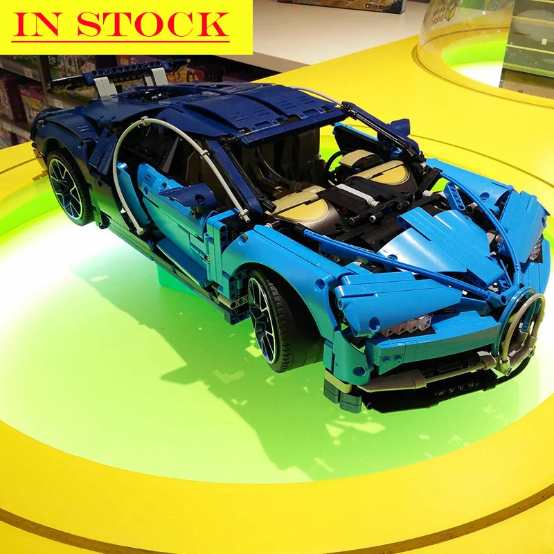 

20086 In Stock Supercar Bugattis Blue Technic 42083 3625Pcs Chiron Car Model Building Blocks Bricks Toys