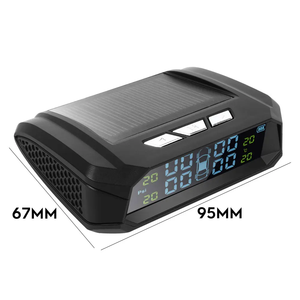 Сигнализация давления в шинах Авто 4 шт. датчик TPMS контроль давления в шинах Солнечная энергия USB транспортные средства в режиме реального времени дисплей лобовое стекло