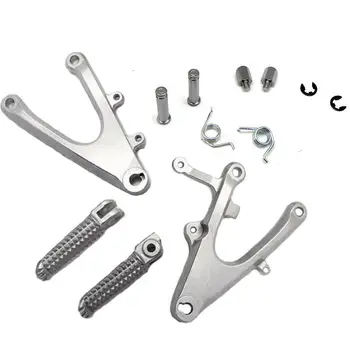 

Motorcycle Accessories Rider Foot Pegs Pedal Front Footrests Brackets For Fit YAMAHA YZF-R1 2004 2005 2006 YZF R1 04 05 06