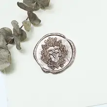 Индивидуальные инициалы с венком воск печать/Пользовательские Свадебные печати/свадебные приглашения печать/на заказ Свадебная печать