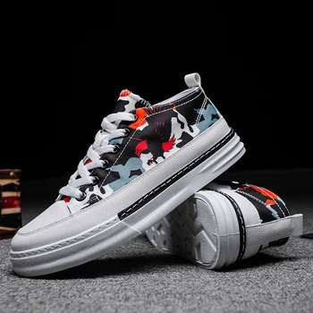 

sell well Men Casual Canvas Shoes Fashion Print Sneakers Summer Trainers Leisure Shoes Men's Flats Slip Shoes