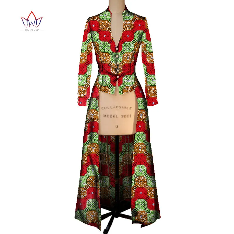 Летнее Новое Африканское пальто для женщин Тренч женский Макси Верхняя одежда Тренч женский s Dashikis брендовая одежда 6XL BRW WY2405 - Цвет: 5