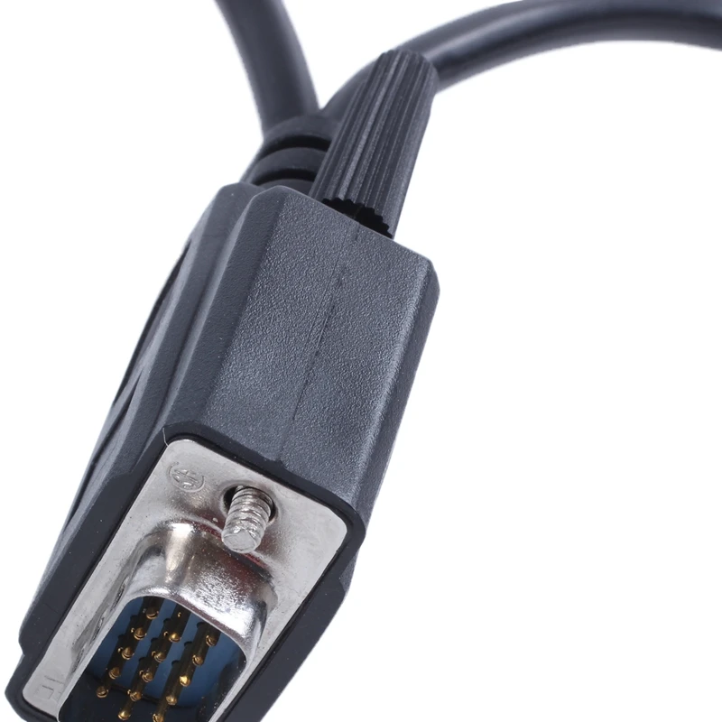 VGA 15 Pin типа «папа» для 2 разъемов «мама» Вилки компьютерный Соединительный кабель черный