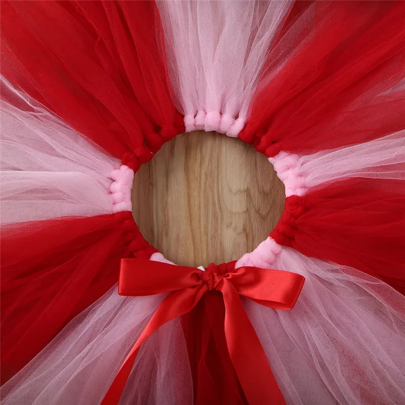 Комплект одежды для новорожденных девочек 0-18 месяцев с принтом «Мой первый день Святого Валентина», комбинезон с короткими рукавами, юбка-пачка, комплект с платьем, милые вечерние комплекты из 3 предметов