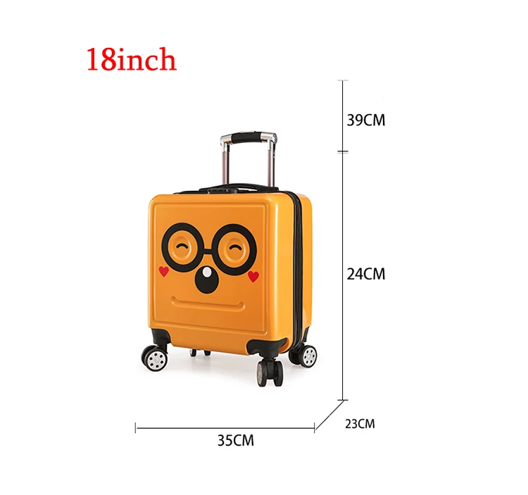 GALANODEL чемодан 3D Улыбка Дорожная сумка на колесиках Детская сумка на колесиках чемодан для каюты чемодан Спиннер колеса Студенческая сумка