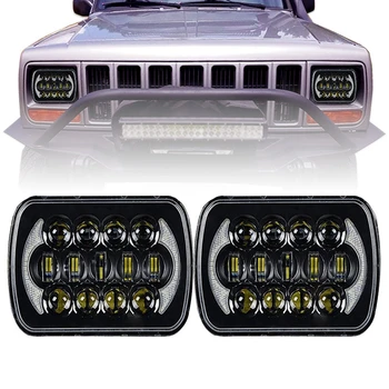 

Brightest 5''x7'' Headlights Projector 7''x'6'' Headlights with DRL For Jeep Wrangler YJ Cherokee XJ H6054 H5054 H6054LL