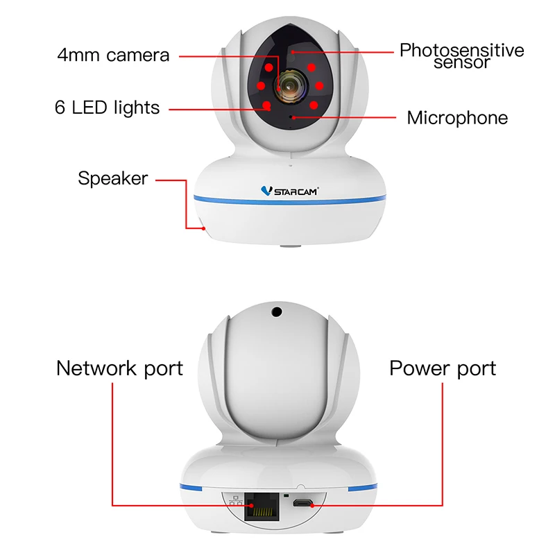 Vstarcam C22Q 4MP Двусторонняя аудио беспроводная 2,4G/5G WiFi 1080P IP камера ночного видения наблюдения движения обнаружения детский монитор