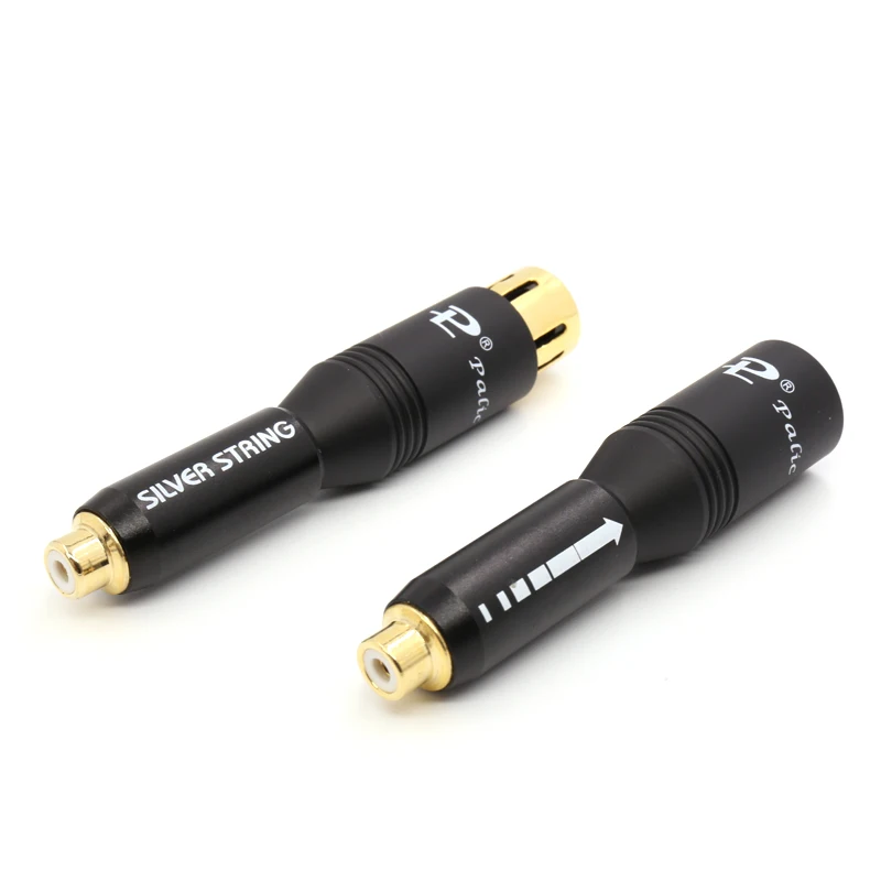 4 шт. Pailiccs посеребренный XLR штекер, разъем для RCA Женский Разъемы