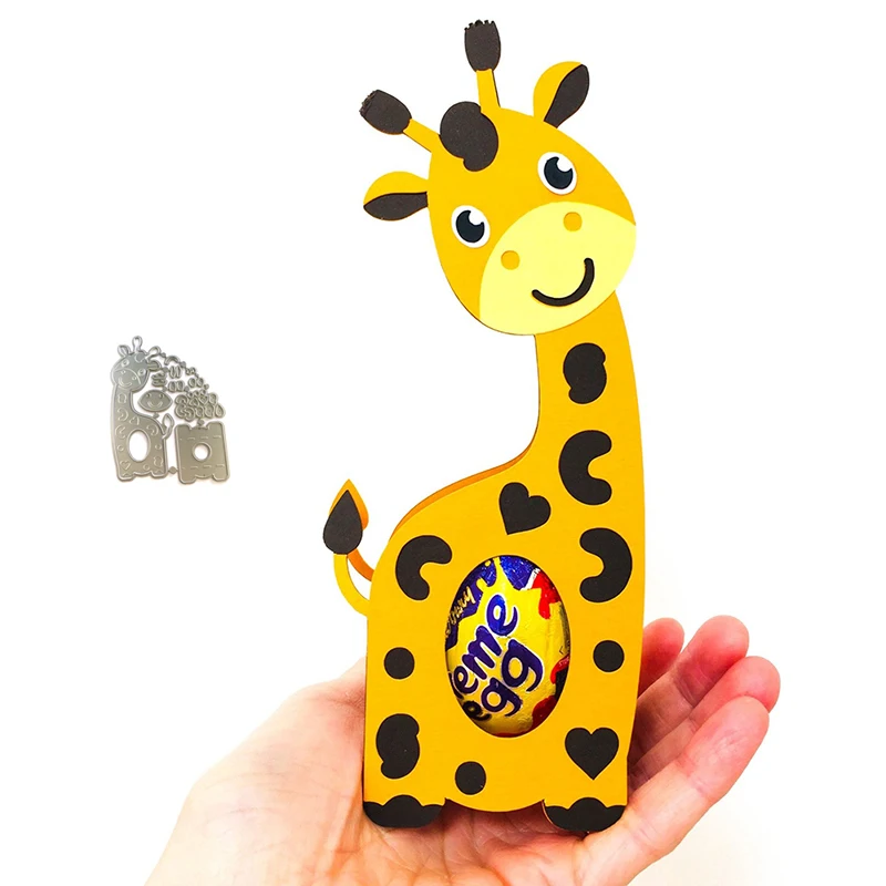 

Giraffe Easter Egg Box Metal Cutting Dies Set Embossing Stencil Templates Mold Paper DIY Art Craft Scrapbook Book Card Decor