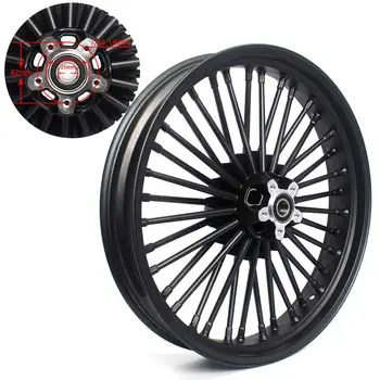 

BIKINGBOY 21" x 3.5" Dual Disc Front Wheel 36 Fat King Spokes For Harley Dyna / Softail / Touring / Sportster / Electra Glide