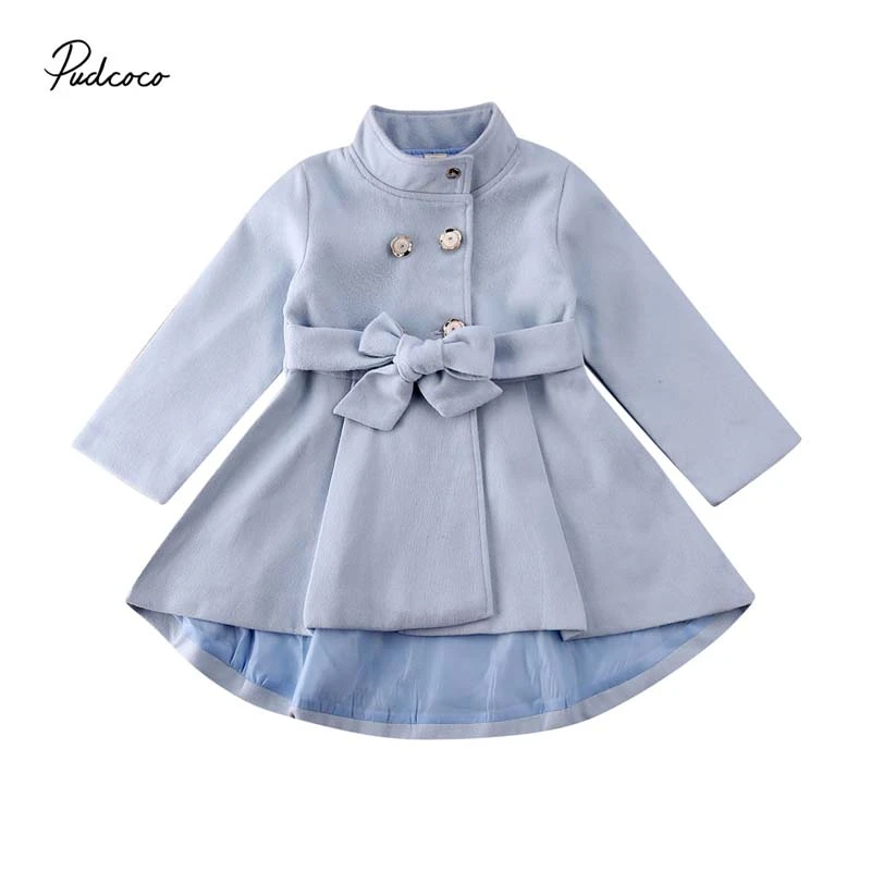 Gabardina elegante bebé, para niña pequeña, vestido largo, chaqueta cortavientos, abrigo de 1 a 5 años, y otoño, invierno, 2019|Chaquetas abrigos| - AliExpress