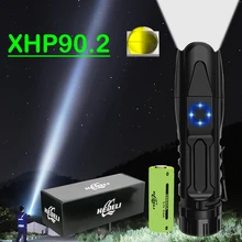 Mini 300000 Lumen XHP90.2 plus puissant led lampe torche à led XHP70 lampes de poche tactiques rechargeables USB XHP50 lampe à main