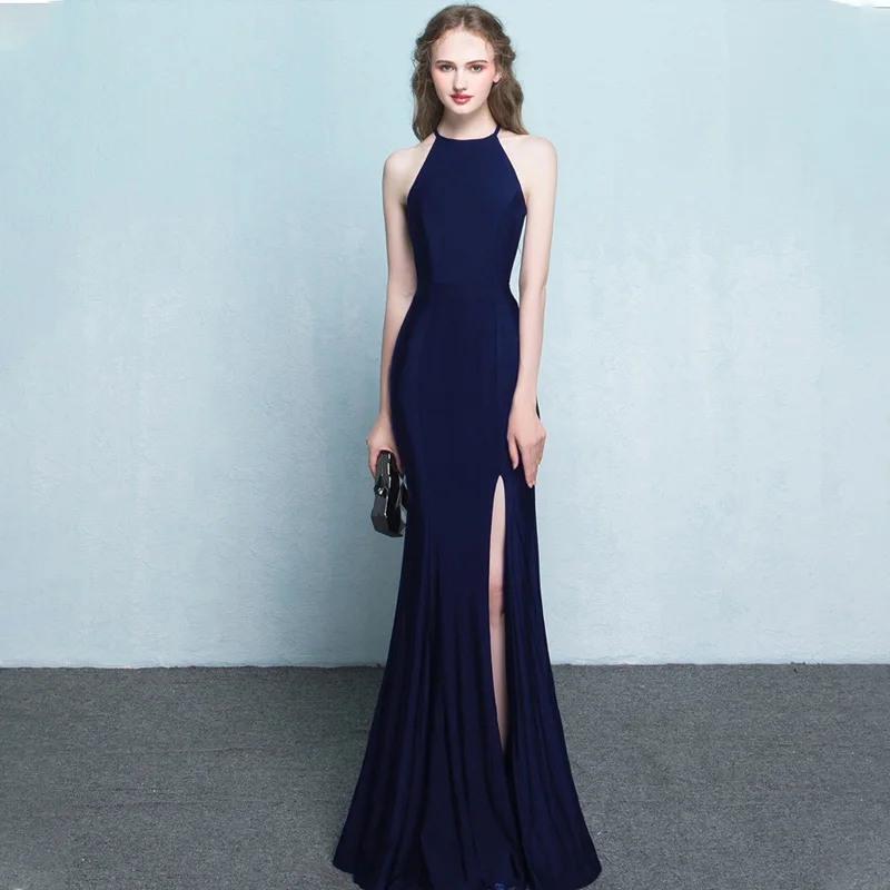 Сплит длинное вечернее платье Топ "Русалка" вечернее платье сексуальное элегантное платье Vestido de Fiesta платье из атласа YNY-0717