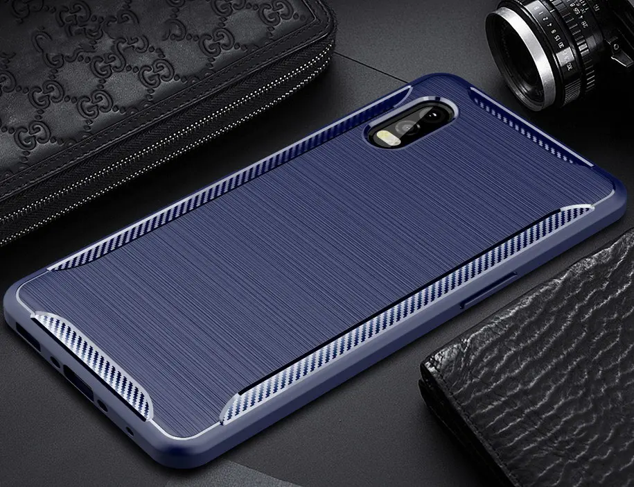Роскошный чехол для телефона oneplus 7 Pro мягкий силиконовый из углеродного волокна