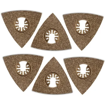 

6PCS Carbide Oscillating Tool Saw Blades Kits Tile Grout Removal Universal Multi Tool Saw Blades