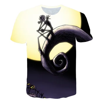

Summer 2020 Latest Men's Halloween T-shirt Fashion Trend Short-sleeved 3D Printed Horror Ghost tshirts Casual tops