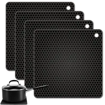 

Silicone Pot Holders,Silicone Trivets Multi-Purpose Hot Pads Heat Resistant,Non-Slip,Insulation,Durable,Flexible Trivet For Tabl