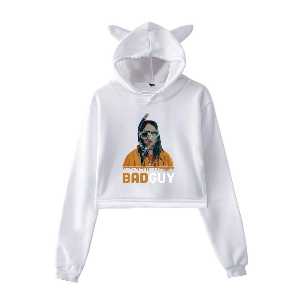 Harajuku Толстовка Billie Eilish Bad Guy толстовки Женская толстовка K-POP Розовая Толстовка уличная одежда для девочек топы с длинными рукавами - Цвет: 3